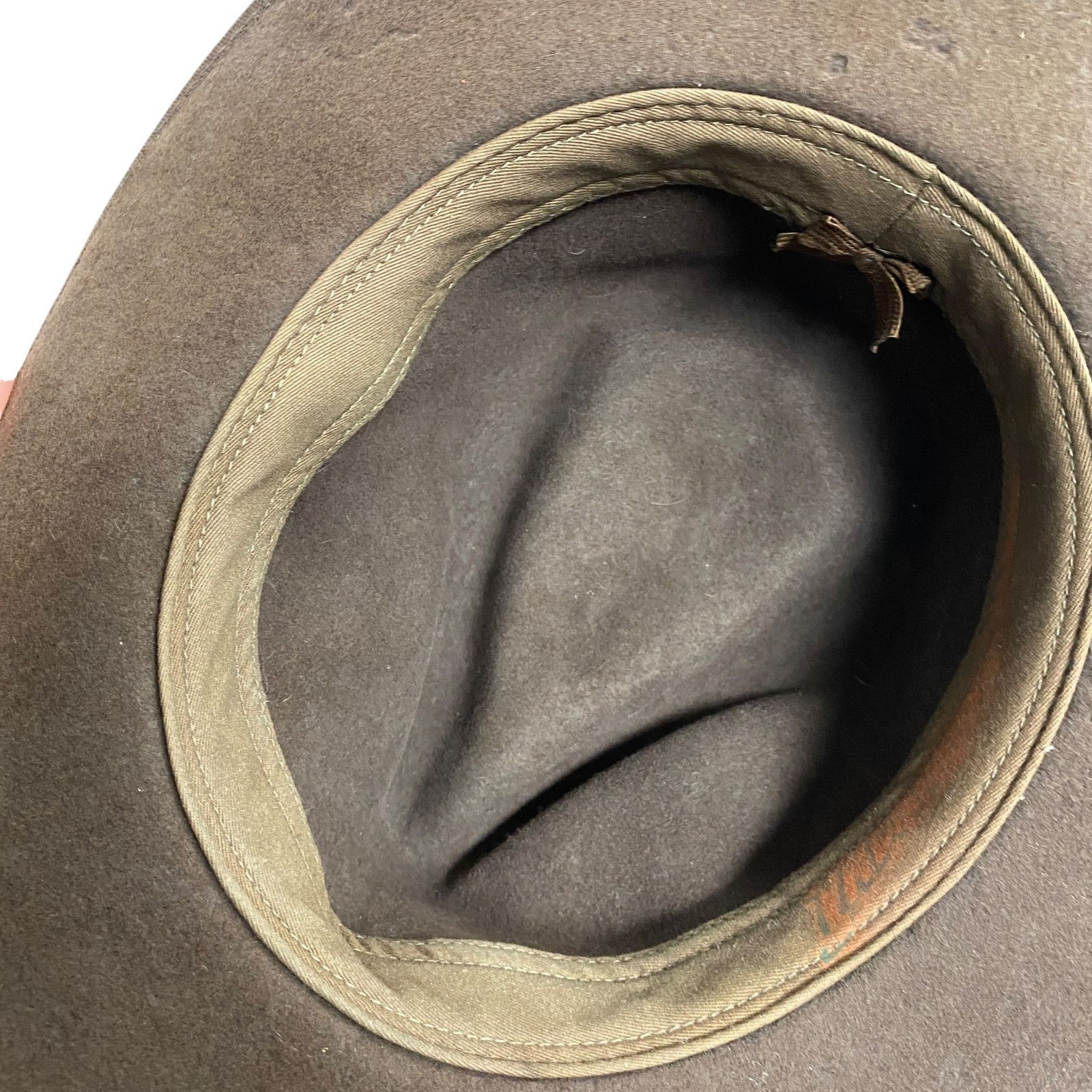 Vintage Indiana Jones Brown Wool Beaded Printed Band Fedora Hat Size ONE SIZE - 10 Thumbnail