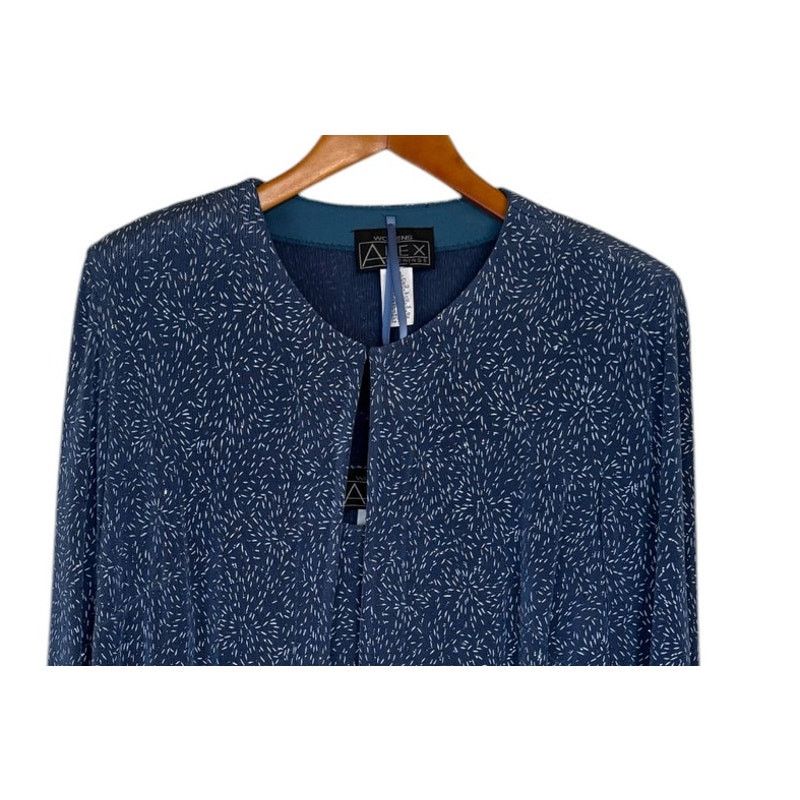 Alex Evenings Alex Evenings Jacket Women X Large Blue Tank Top Glitter Size XL / US 12-14 / IT 48-50 - 2 Thumbnail
