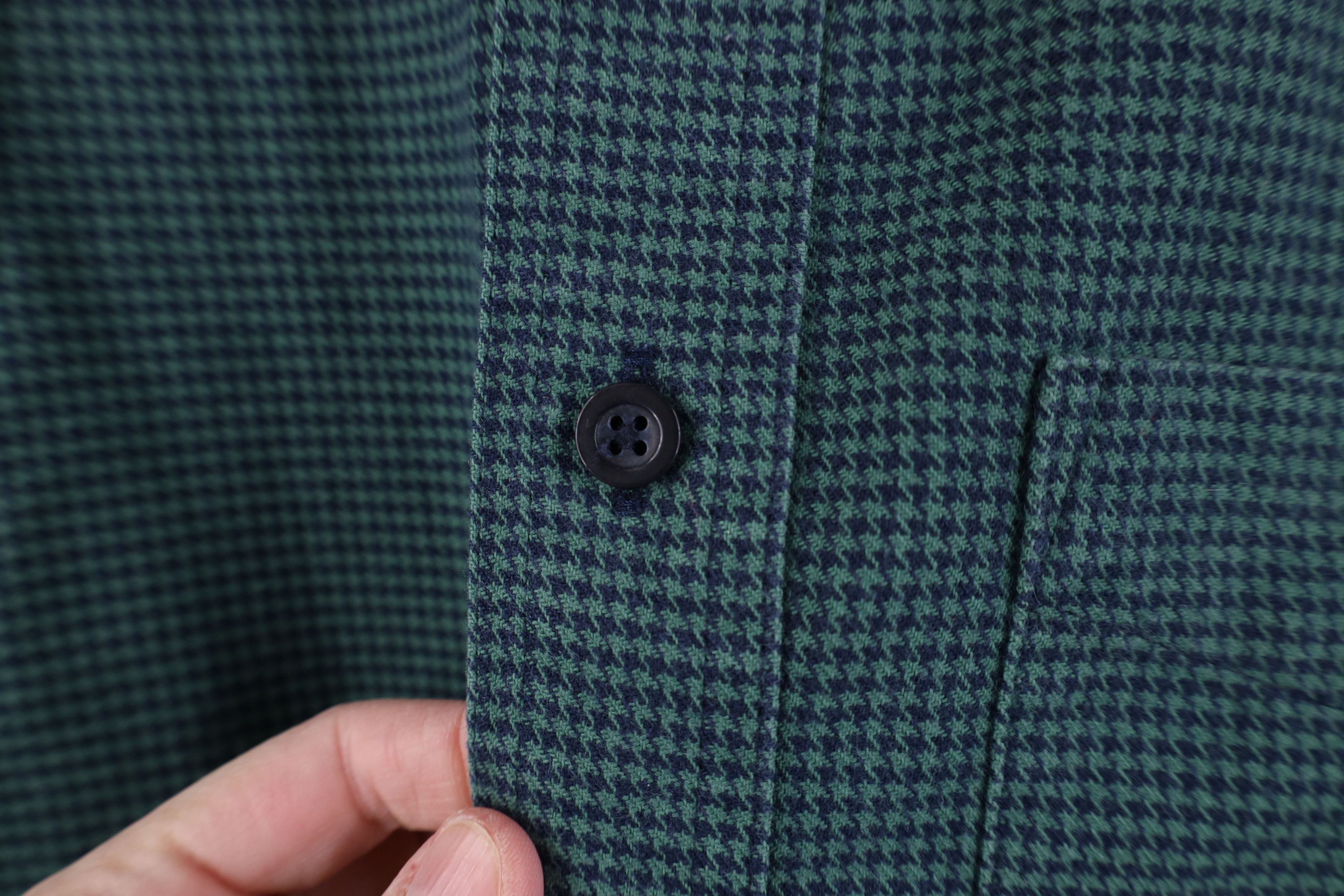 L.L. Bean Vintage 90s LL Bean Houndstooth Collared Button Down Shirt Size US S / EU 44-46 / 1 - 4 Thumbnail
