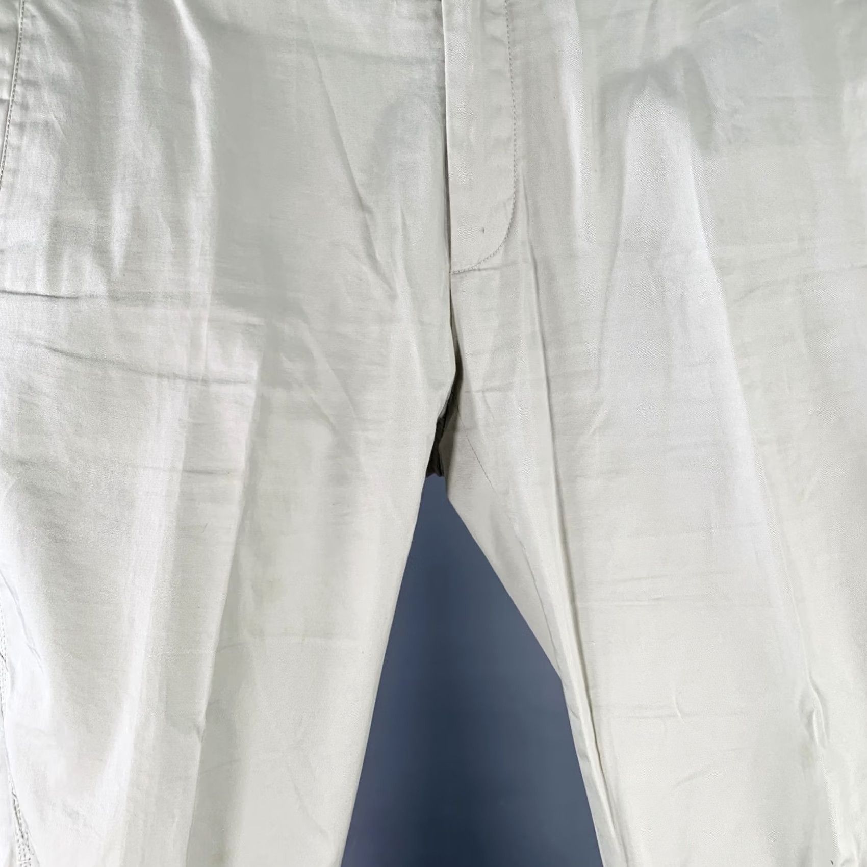 Lanvin LANVIN Dress Mens 32 Ivory Size Cotton Ankle Zip Flat Front Pants Size US 32 / EU 48 - 7 Thumbnail