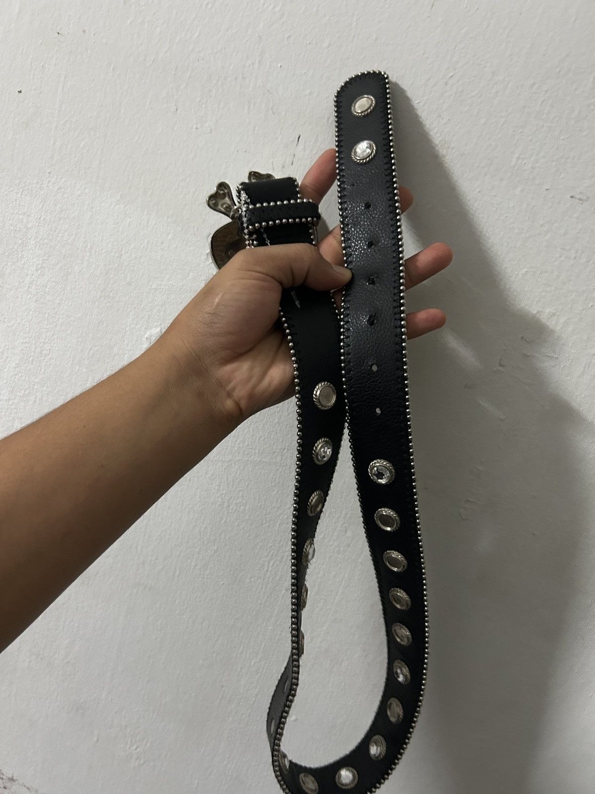 If Six Was Nine Studded belt skull buckel punk style Size ONE SIZE - 2 Thumbnail