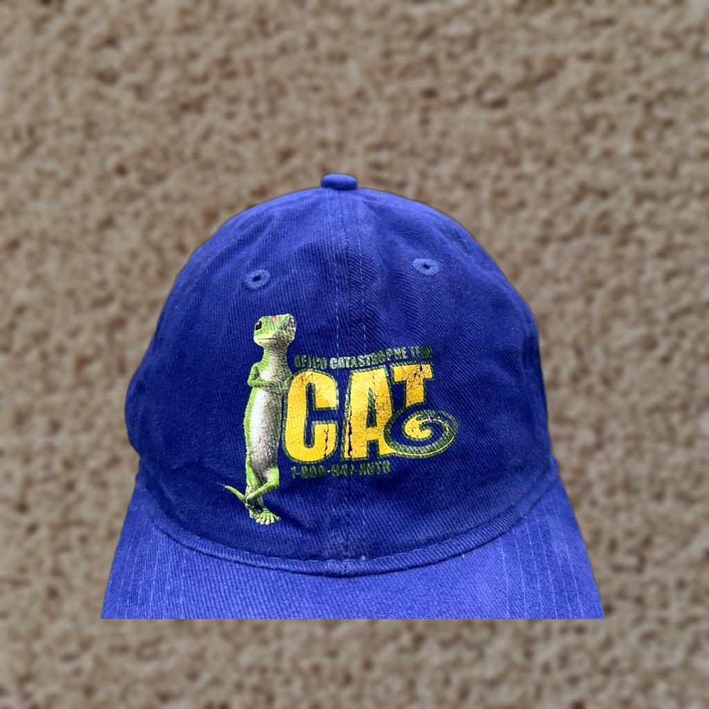 Vintage Headmost GEICO Hat Cap Strap Back Adult One Size Blue Cotton Size ONE SIZE - 1 Thumbnail