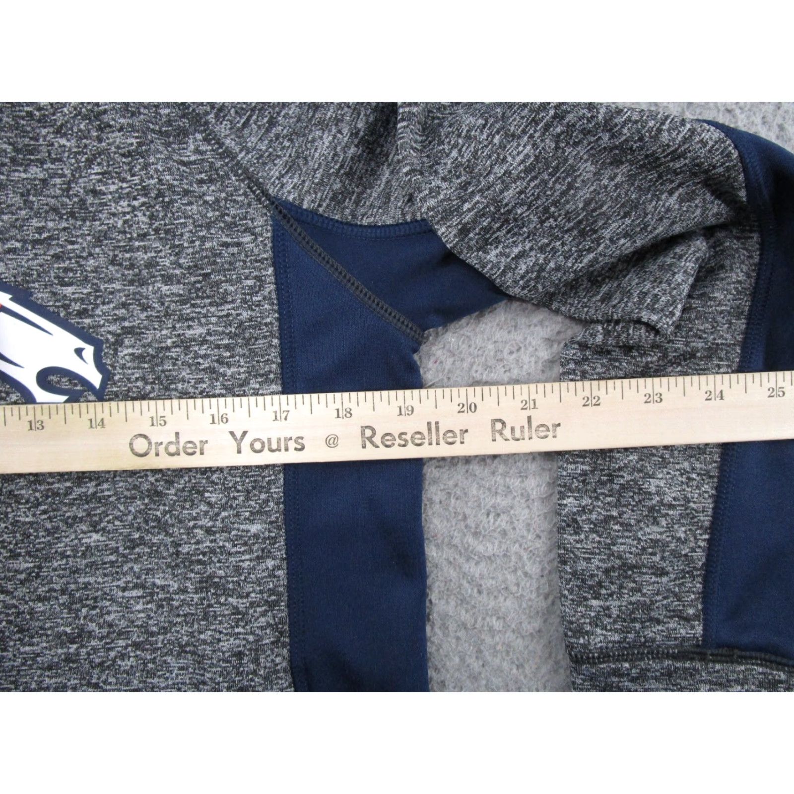 Vintage Fanatics NFL Hoodie Denver Broncos Football Pullover Size S Gray Blue Womens Size S / US 4 / IT 40 - 6 Thumbnail