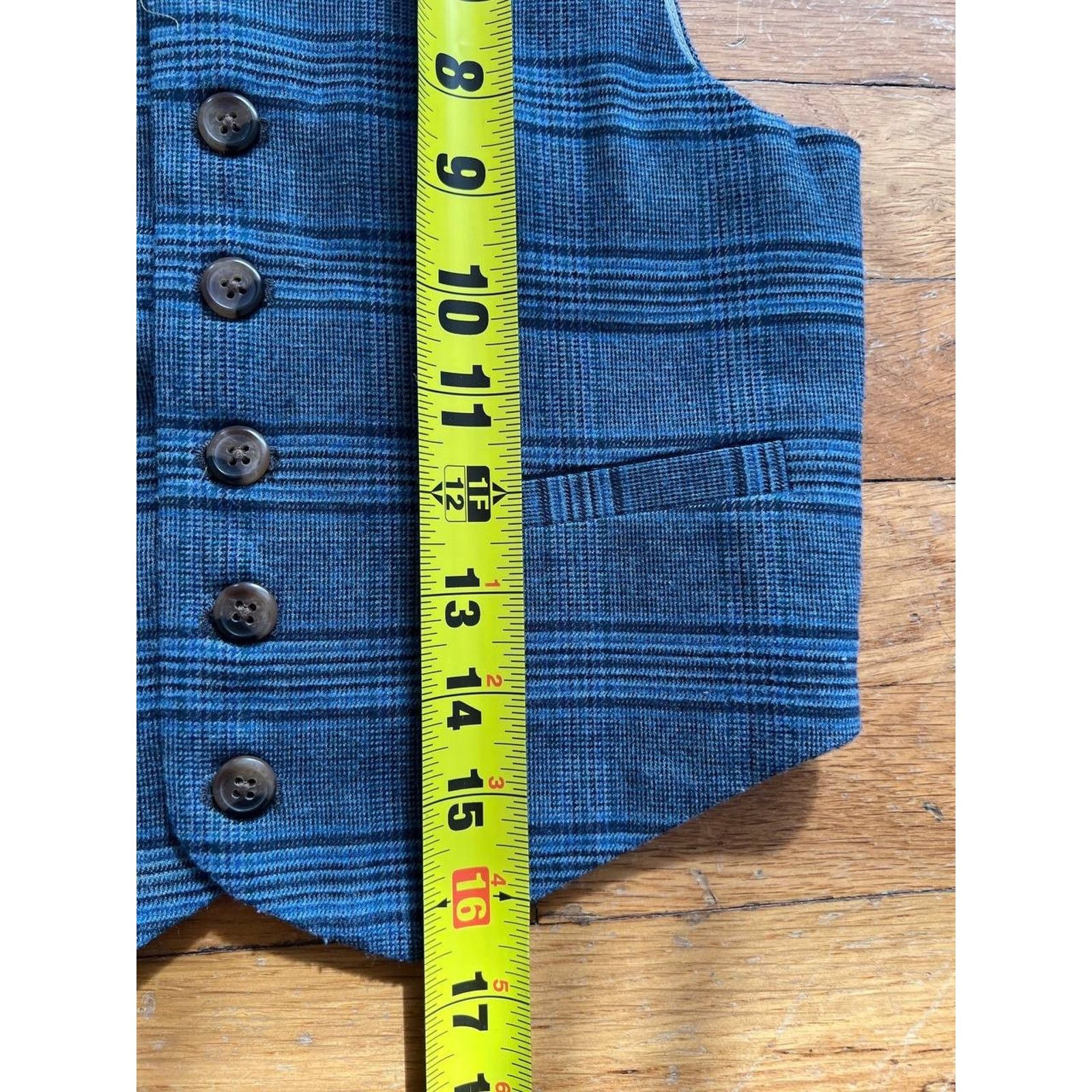 & Other Stories JANIE and Jack RICHFRESH PLAID SUIT VEST Blue 6 A000956 Size 26 - 6 Thumbnail