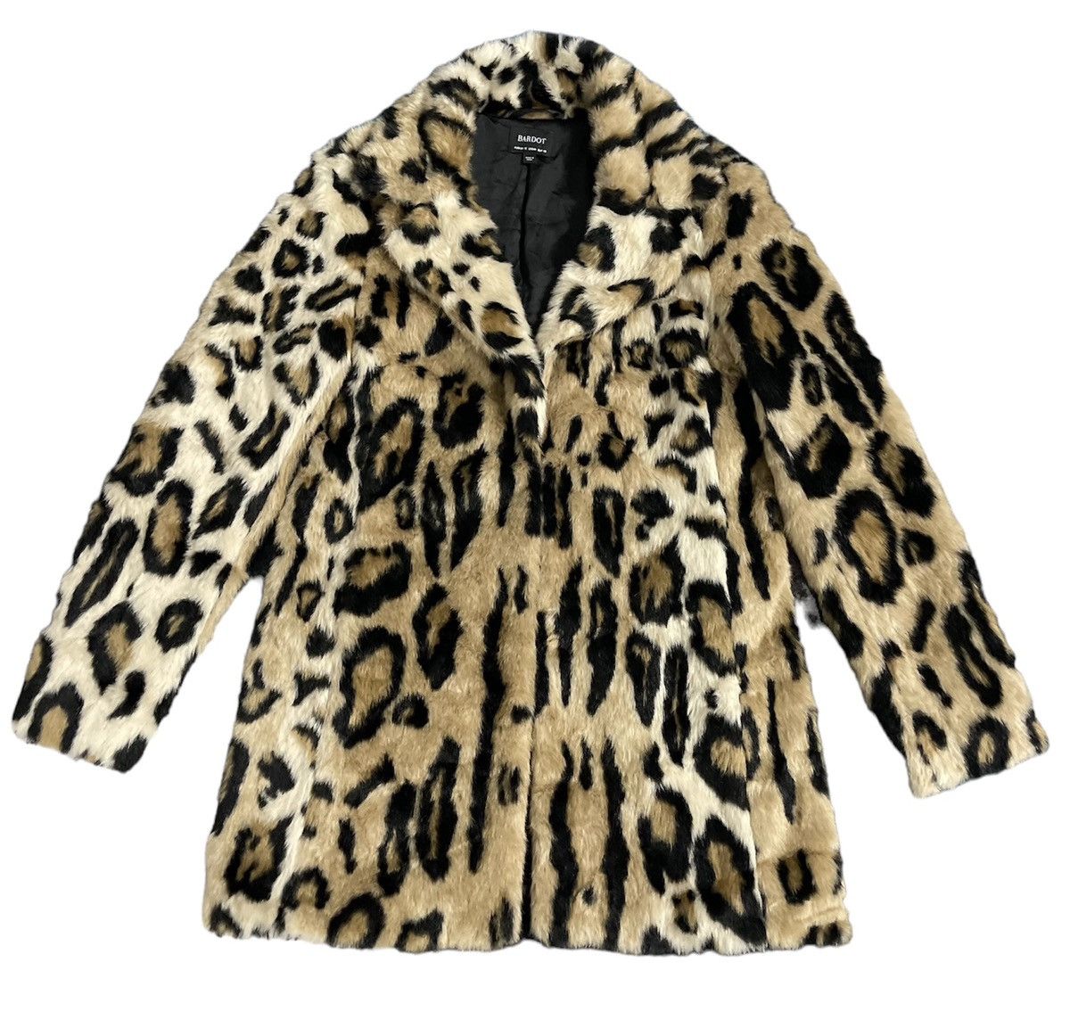 image of Vintage Bardot Leopard Print Australian Design Coat, Women's (Size Medium)