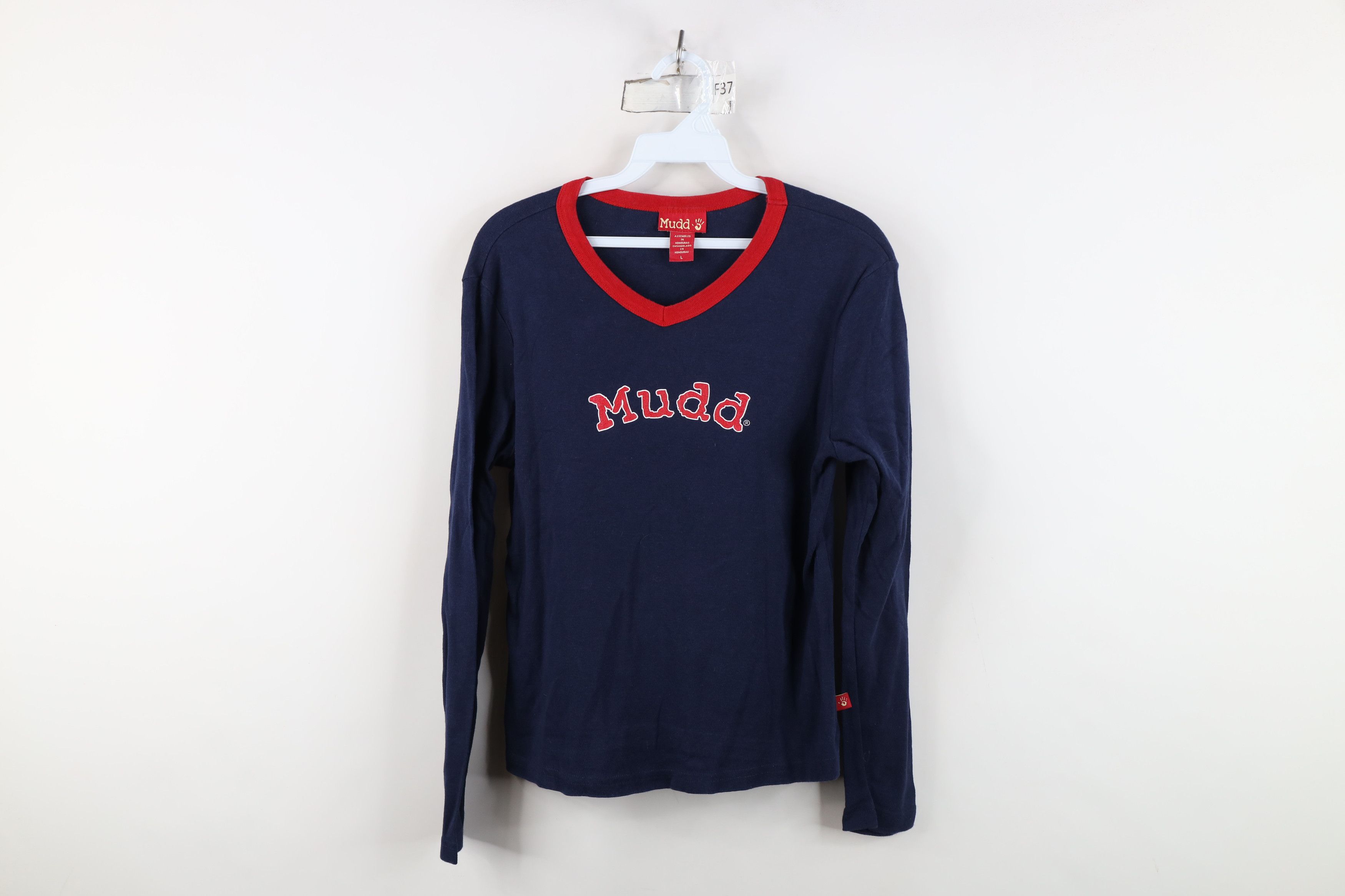 Vintage Vintage 90s Y2K Mudd Babydoll Cropped Ribbed Knit T-Shirt Size L / US 10 / IT 46 - 1 Thumbnail