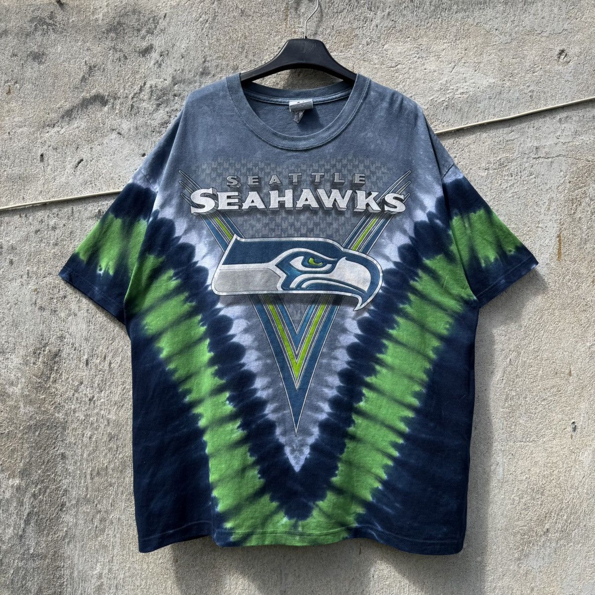 NFL Vintage Seattle Seahawks Tie Dye AOP Football Tshirt XL Size US XL / EU 56 / 4 - 10 Thumbnail