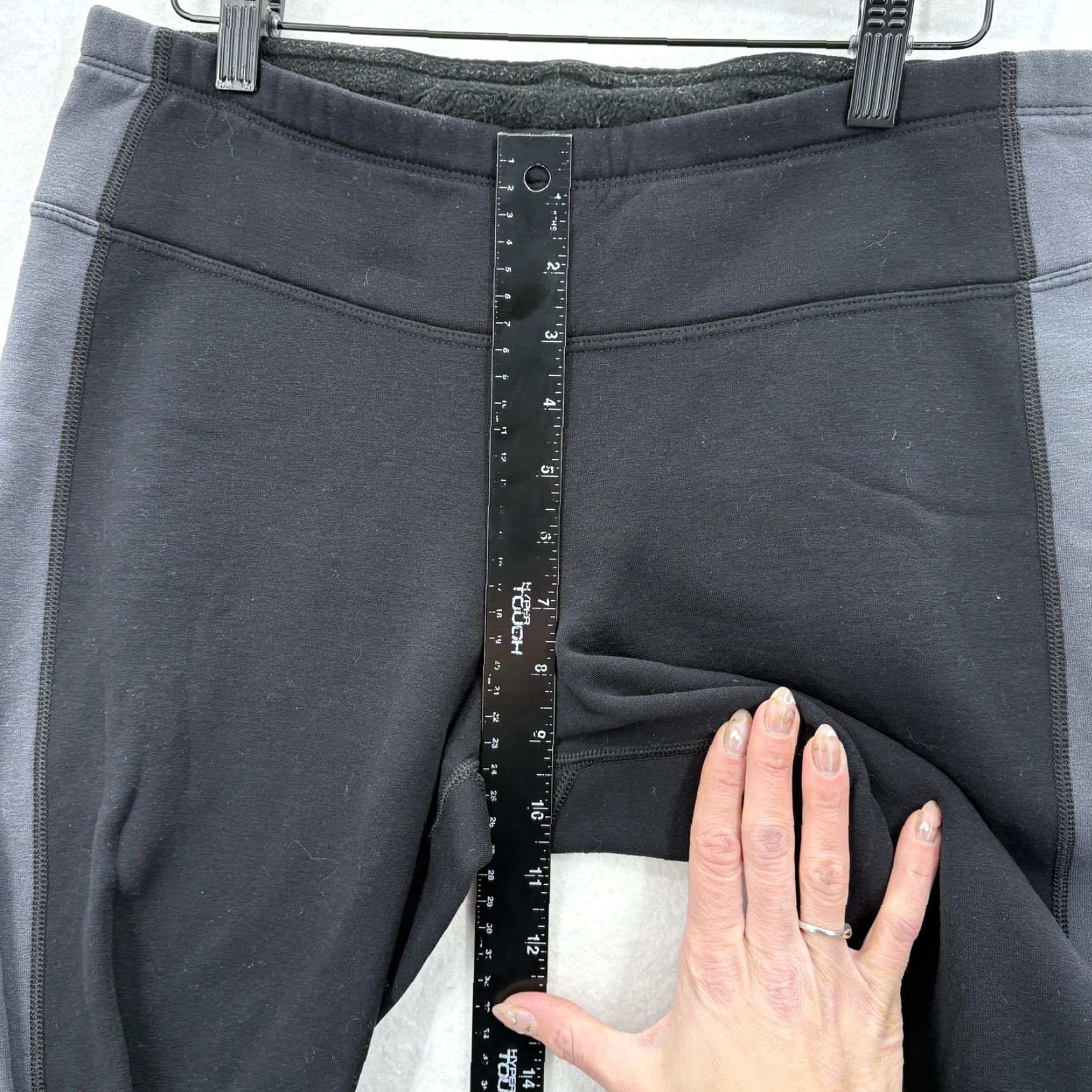 Athleta Athleta Leggings Womens L Black Colorblock Thermal Ankle Fleece Lined Zip Pocket Size 36" / US 14 / IT 50 - 7 Thumbnail