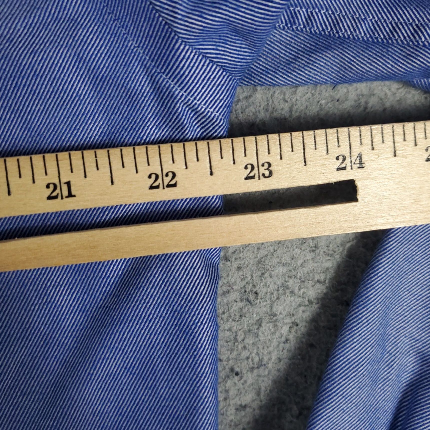 Tommy Hilfiger Tommy Hilfiger Dress Shirt Mens 15.5 Blue Solid Long Sleeve Button Up Size 40R - 7 Thumbnail