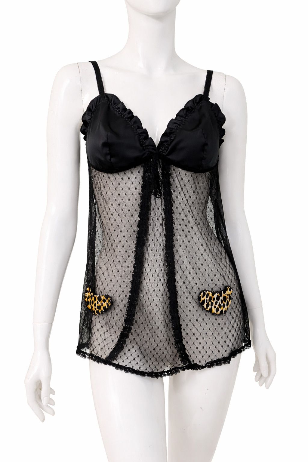 Dolce & Gabbana Dolce & Gabbana Leopard Animal Transparent Sheer Mesh Top Size M / US 6-8 / IT 42-44 - 1 Thumbnail