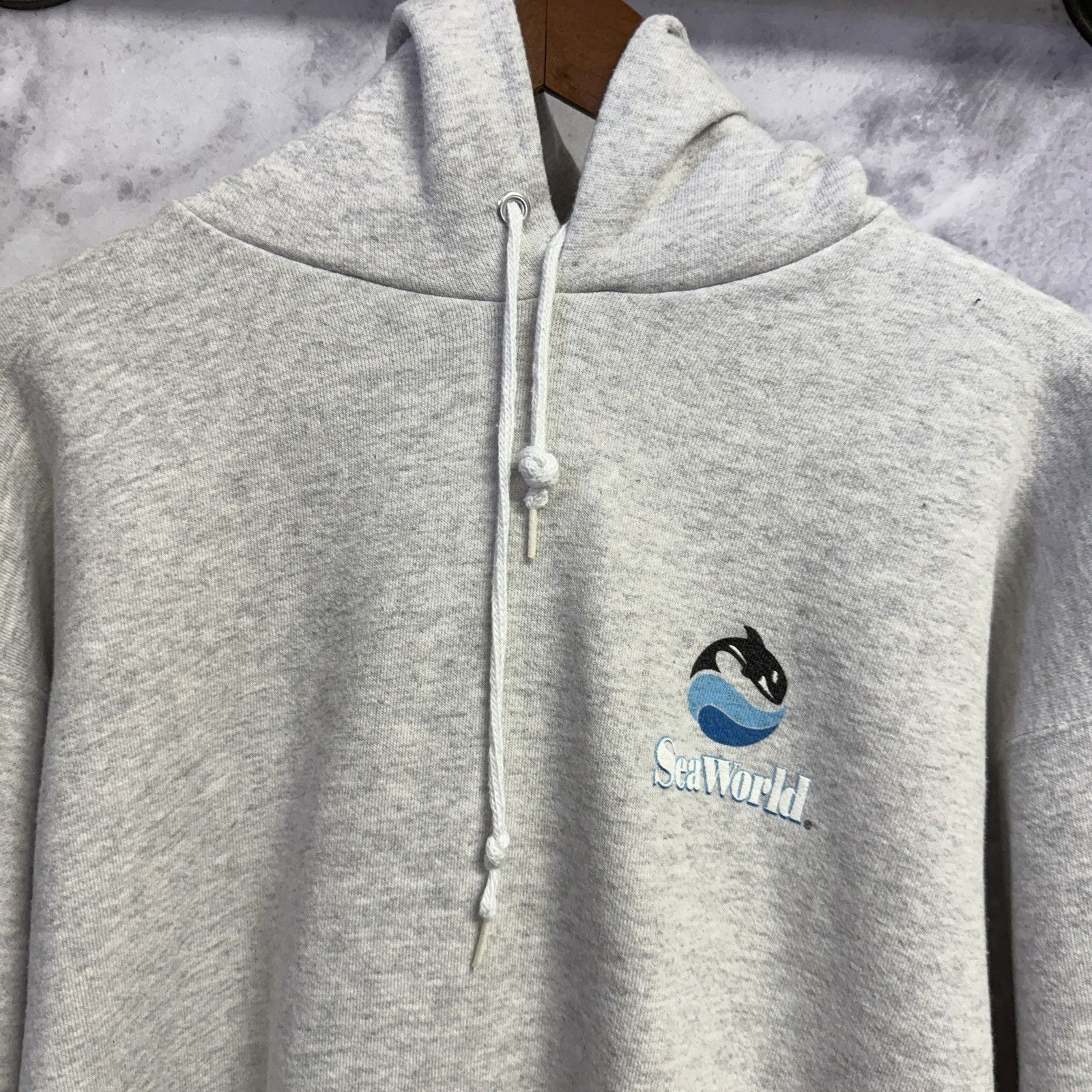 Vintage Vintage 90s Sea World Shamu Whale Hoodie Sweatshirt Mens XL Size US XL / EU 56 / 4 - 4 Thumbnail