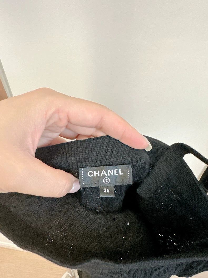 Chanel Chanel 20C black knitted suspender Size XS / US 0-2 / IT 36-38 - 3 Thumbnail