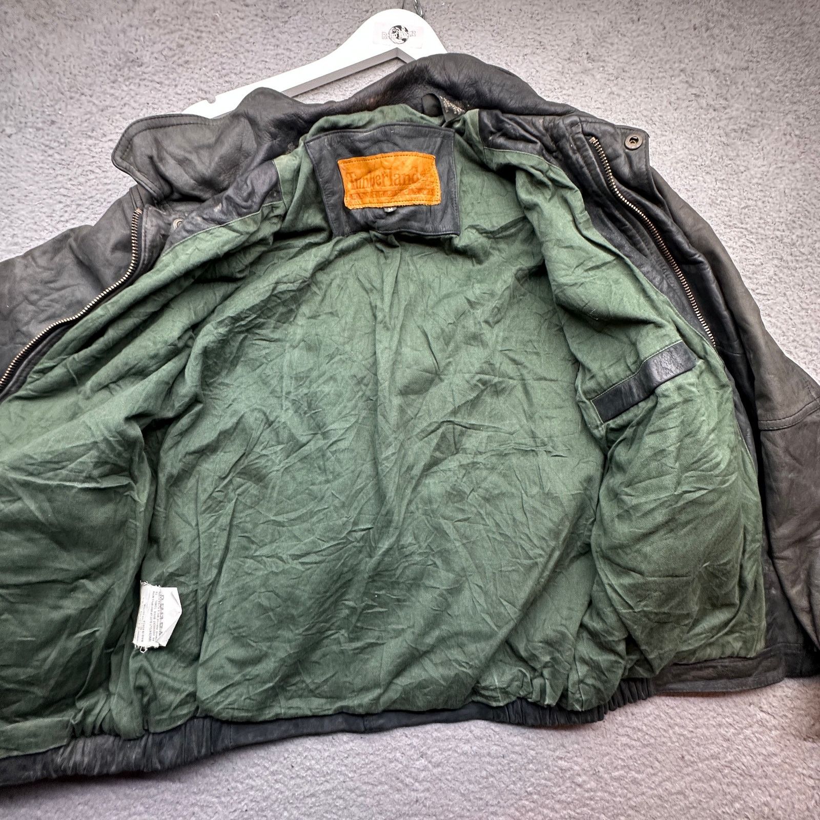 Timberland VTG 1994 Timberland Leather Aviator Jacket Medium Distressed Size US M / EU 48-50 / 2 - 16 Thumbnail