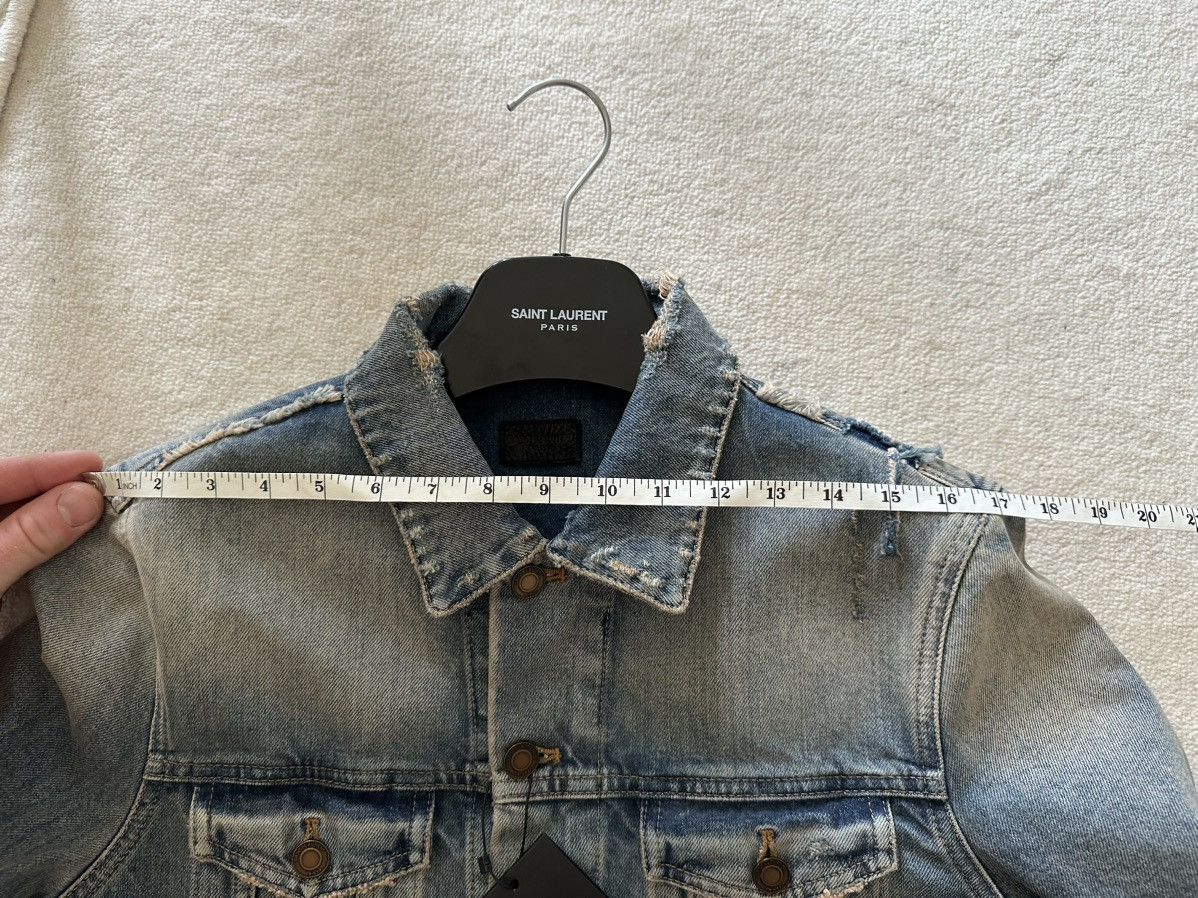Saint Laurent Paris $1090 Saint Laurent destroyed distressed denim jacket BNWT L Size US L / EU 52-54 / 3 - 9 Thumbnail