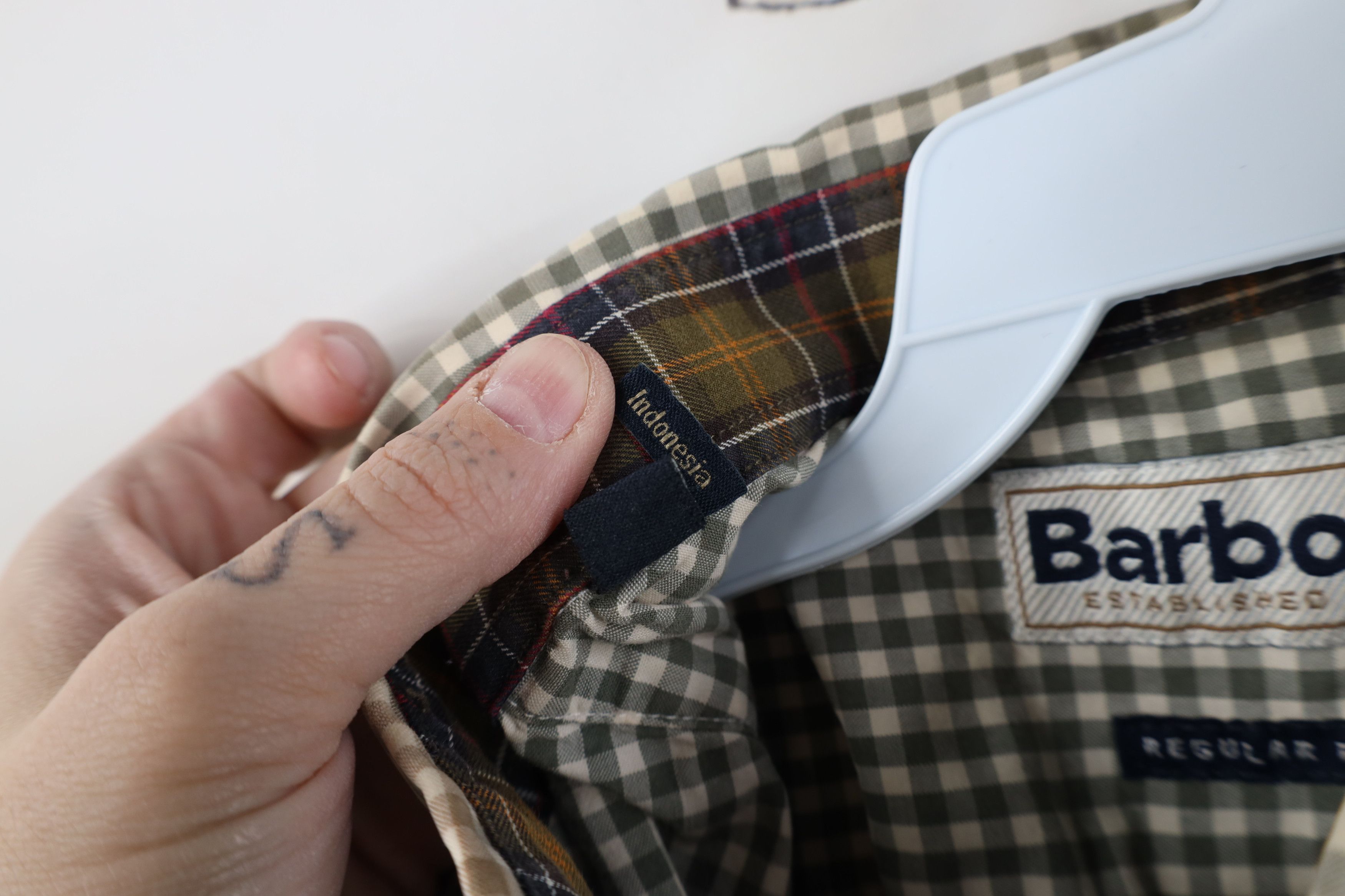 Barbour Barbour Spell Out Gingham Plaid Collared Button Down Shirt Size US S / EU 44-46 / 1 - 10 Thumbnail