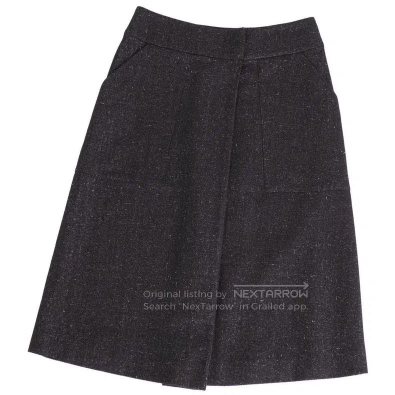 Hermes Hermes Wool and linen blended skirt Size 24" / US 00 / IT 34 - 3 Thumbnail