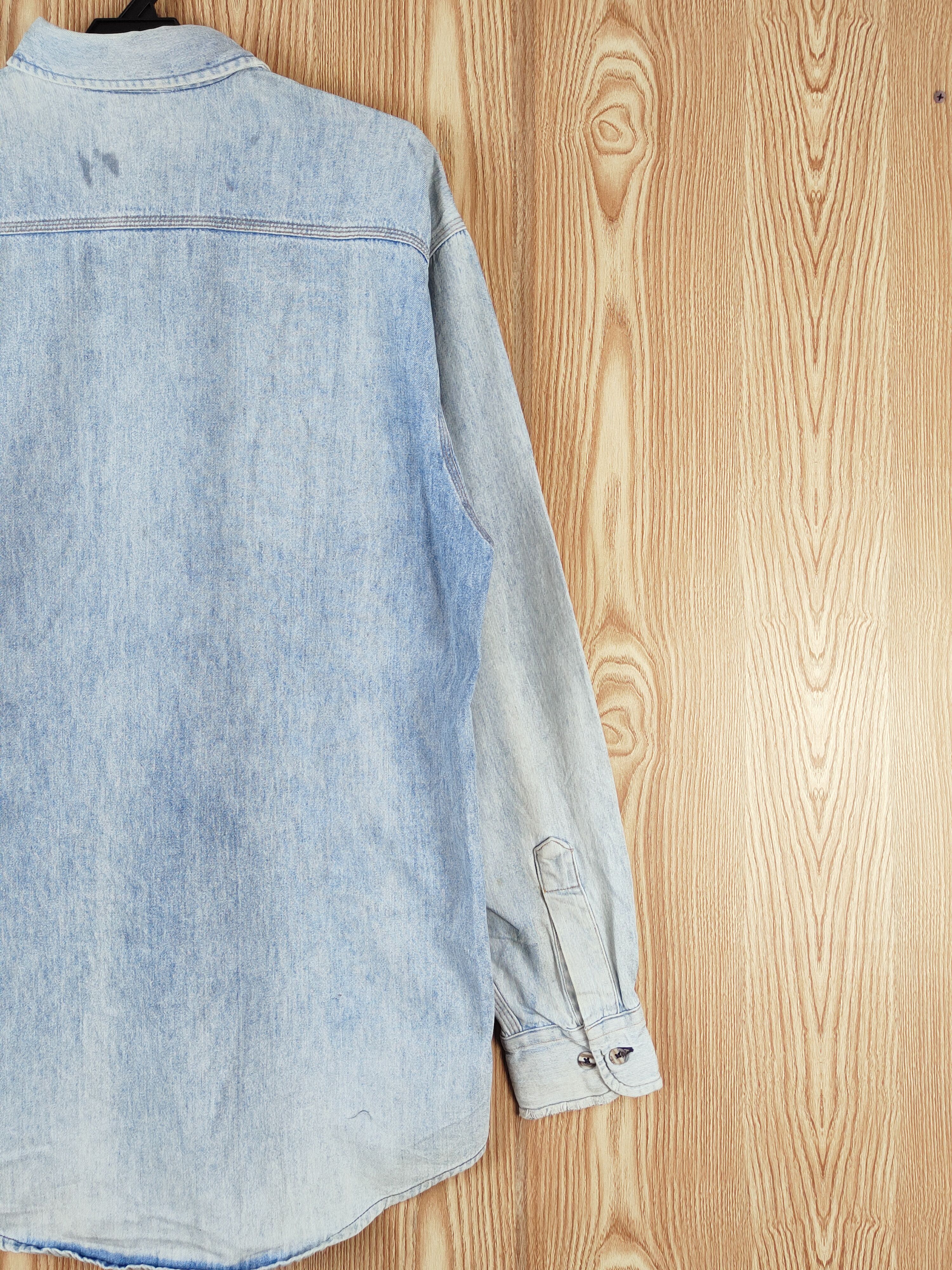 Carhartt × Vintage Retro & Cool 💥Carhartt Blue Button Up Denim Shirts Size US L / EU 52-54 / 3 - 10 Thumbnail