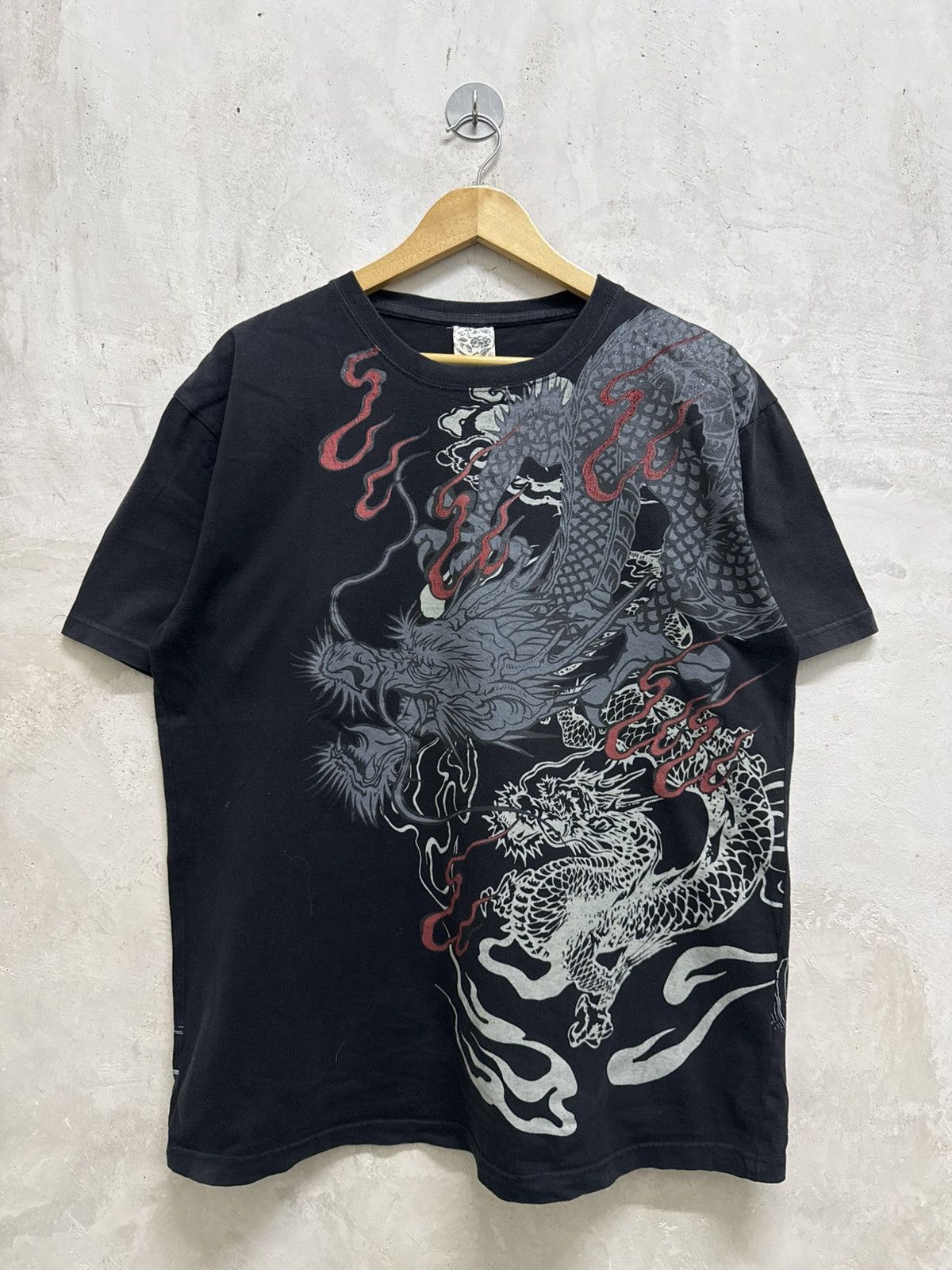 Japanese Brand 2000s Sukajan Dragon Japanese Cultural Tee Size US L / EU 52-54 / 3 - 3 Thumbnail