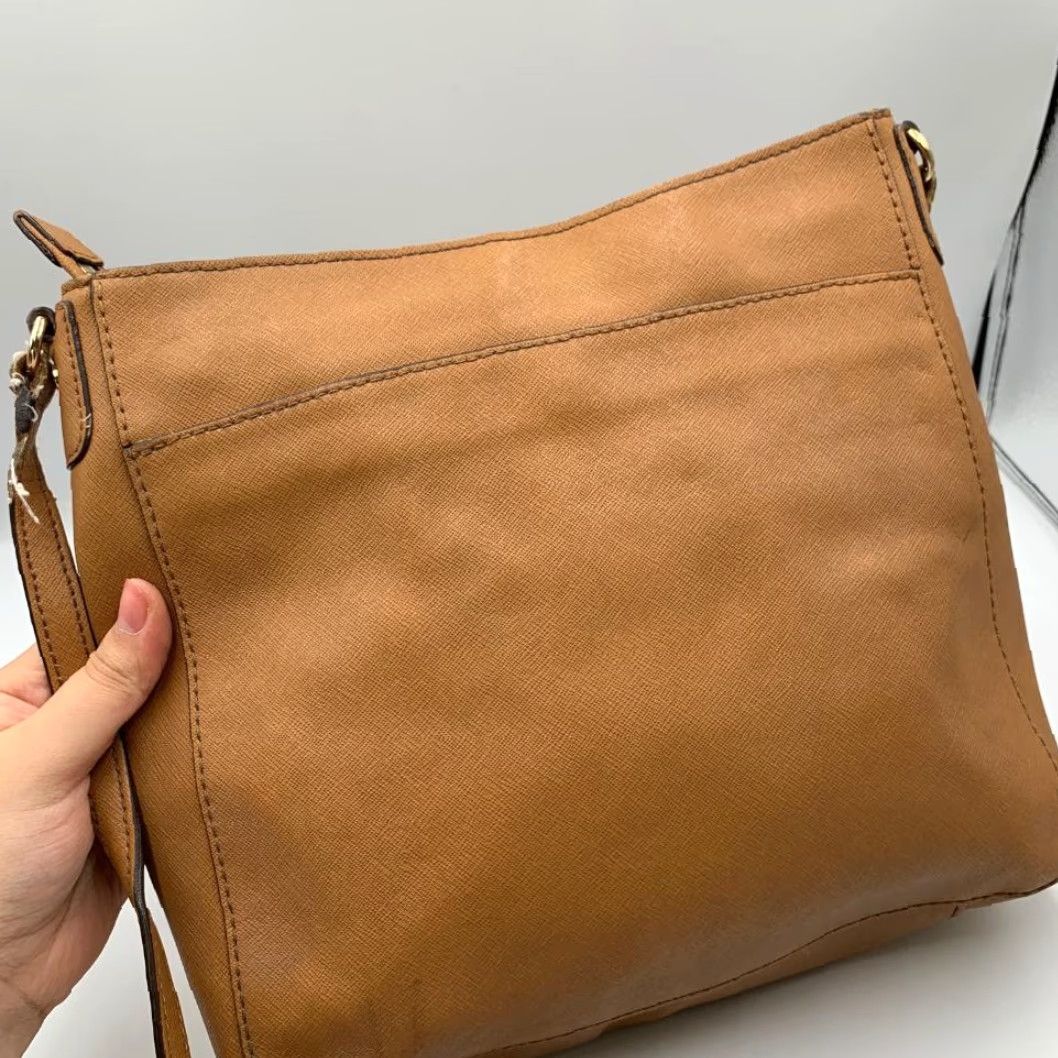 Michael Kors Michael Kors Jet Set Brown Saffiano Leather Crossbody Bag Womens Messenger Bag Size ONE SIZE - 7 Thumbnail
