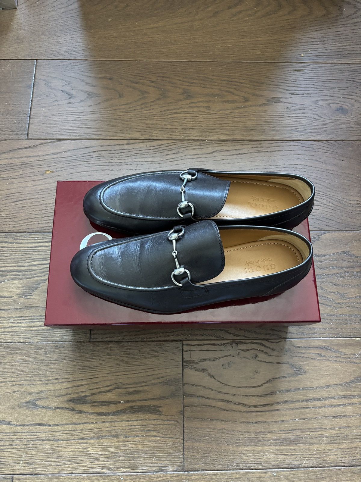 Gucci Dark Brown Leather Gucci Loafers with Silver Detail Size US 10 / EU 43 - 4 Thumbnail