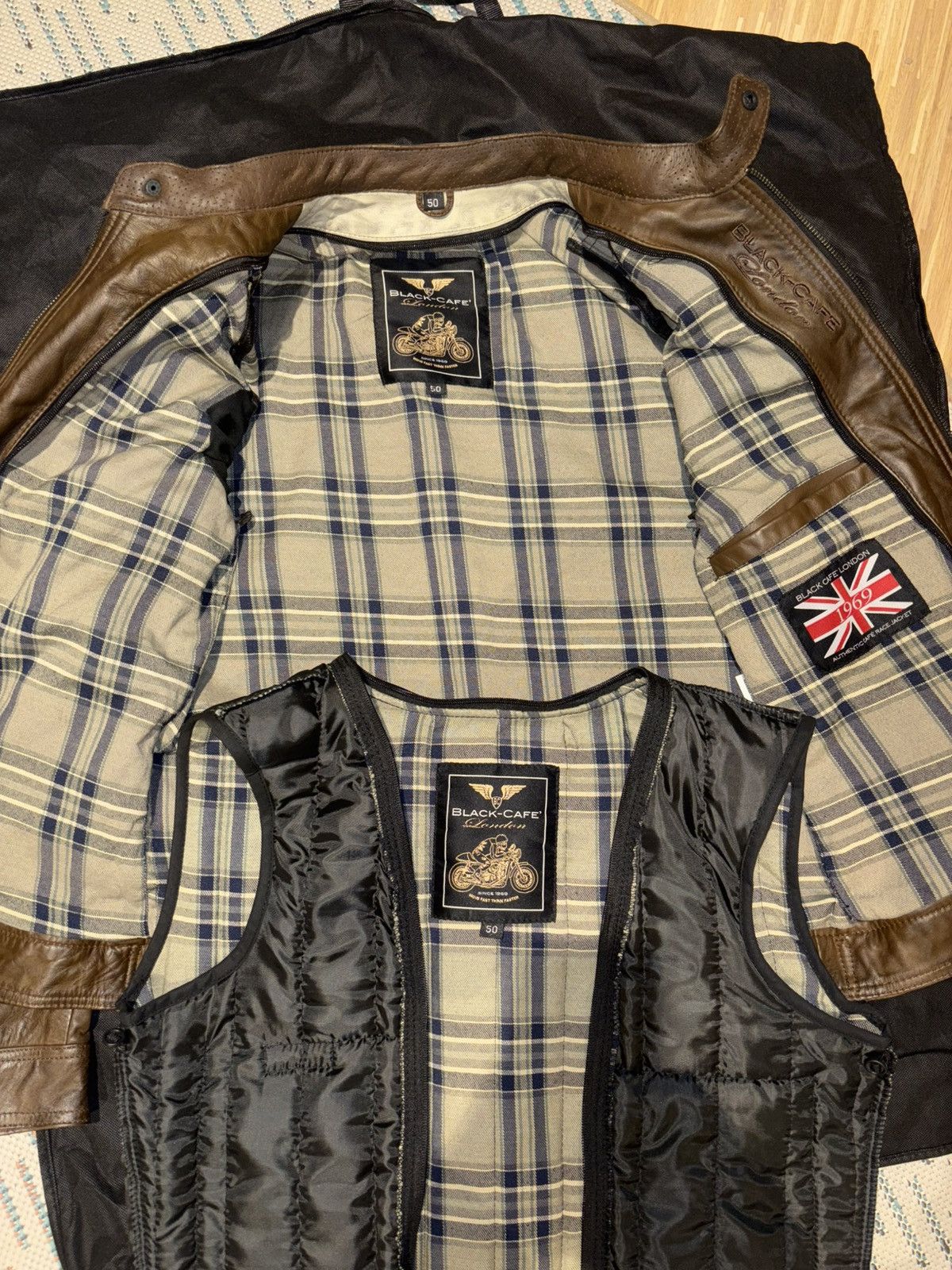 Other Black-Cafe London Leather Jacket Size US M / EU 48-50 / 2 - 3 Thumbnail