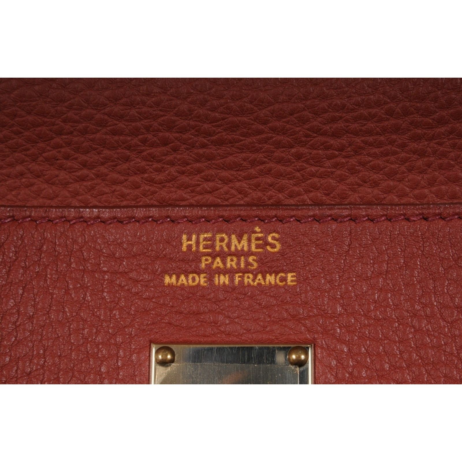Hermes Vintage Kelly 50 Red Bordeaux Gold Hardware Travel Ca Size ONE SIZE - 14 Thumbnail