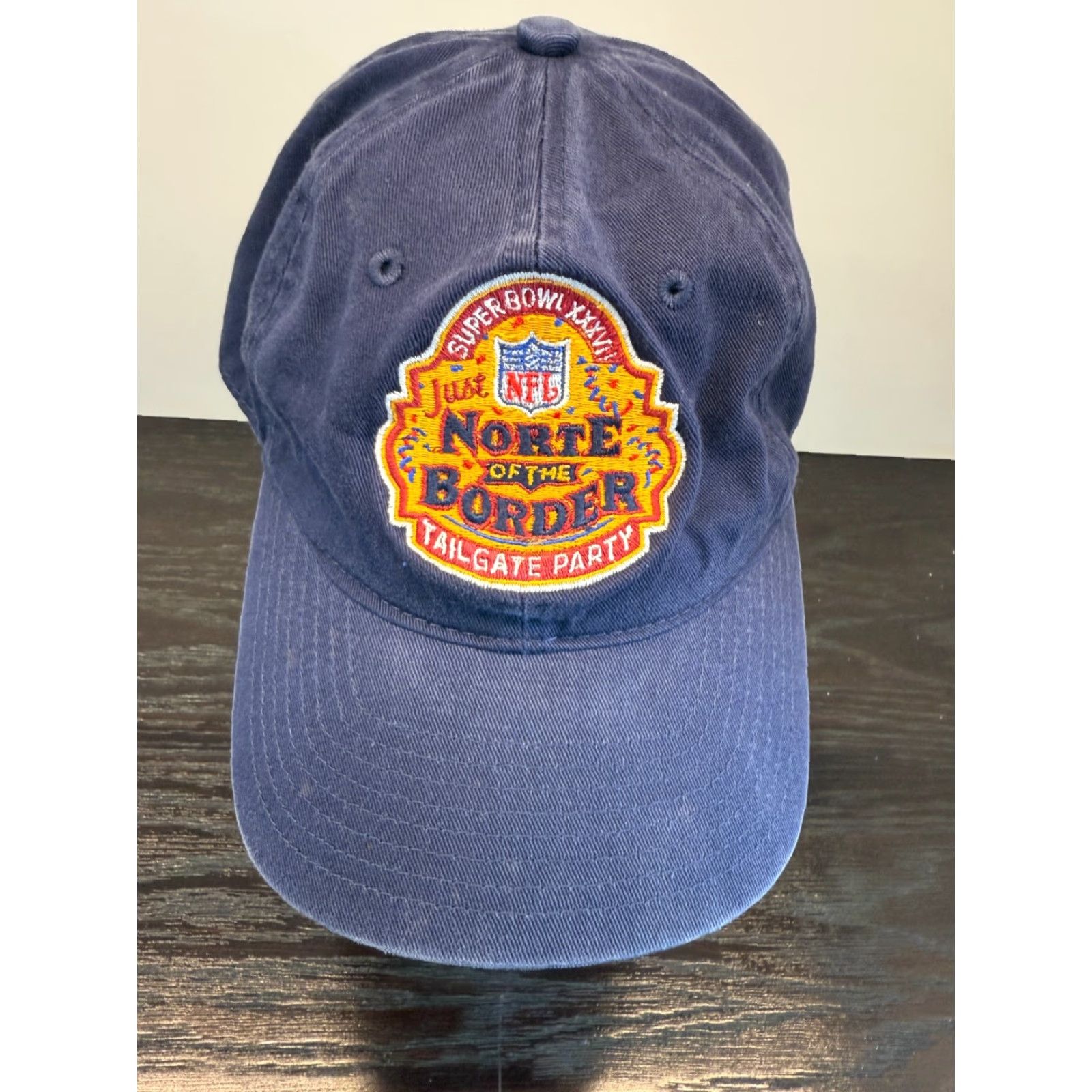 Reebok VINTAGE Reebok Hat Cap Mens One Size Blue Superbowl Tailgate Party XXXVI 2002 Size ONE SIZE - 2 Thumbnail