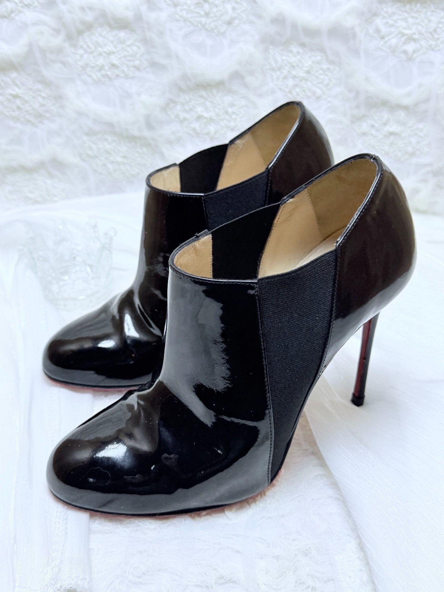 Christian Louboutin Christian Louboutin Patent Black Boots us_8 Women Size US 8 / IT 38 - 1 Thumbnail