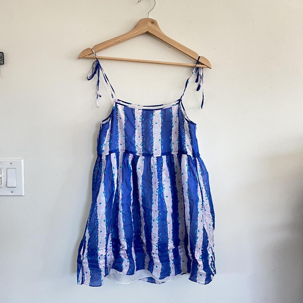 Betsey Johnson BETSEY JOHNSON BLUE WHITE STRIPED MINI BABYDOLL DRESS 2 Size XS / US 0-2 / IT 36-38 - 7 Thumbnail