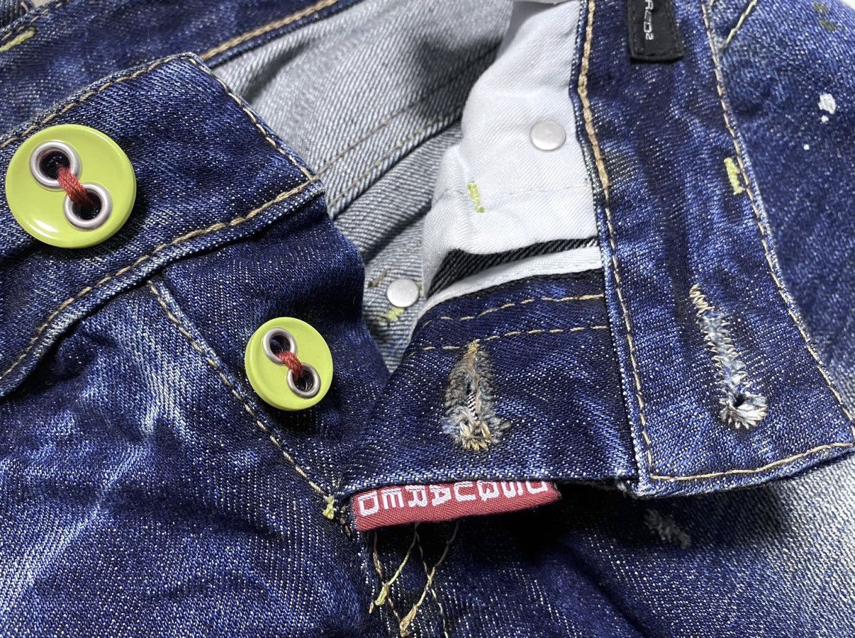 Dsquared2 Dqsuared2 Washed Patchwork Distressed Paint Splatter Jeans Size 28" / US 6 / IT 42 - 10 Thumbnail