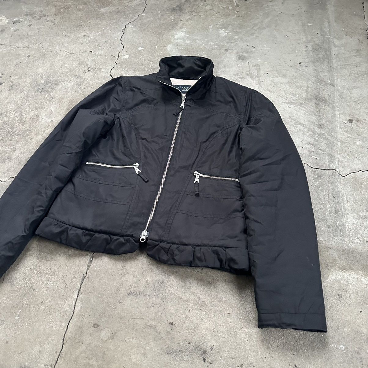 Armani Vintage 90’s Armani Jeans bomber Zip Jacket S-M Size M / US 6-8 / IT 42-44 - 3 Thumbnail