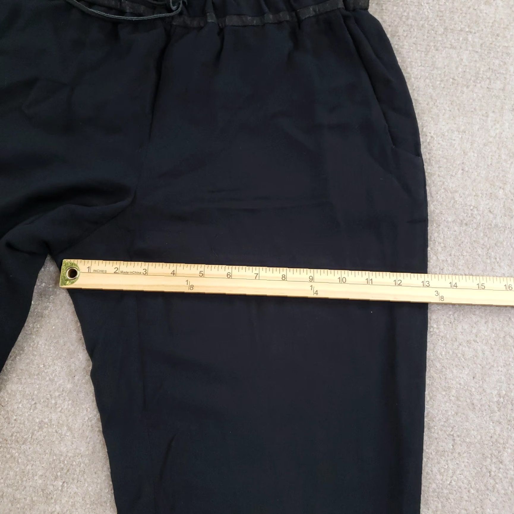Helmut Lang VINTAGE HELMUT LANG Pants Womens 8 Black Jogger Silk Lined Ankle Zip Tapered Made USA Size 30" / US 8 / IT 44 - 5 Thumbnail