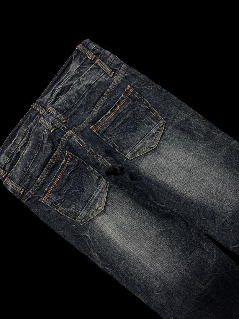 Seditionaries Insane Close Up 🇯🇵 Double Waist Distressed Mudwash Dark Jeans Size US 30 / EU 46 - 20 Thumbnail