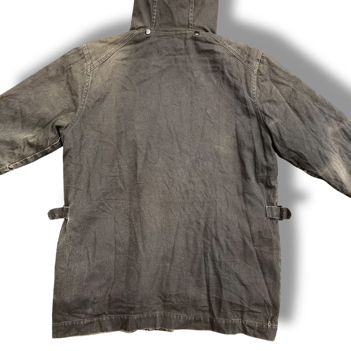 Le Grande Bleu (L.G.B.) 🇯🇵 ALL THE WAY WASHED DENIM DISTRESSED DESTROYED PARKA JACKET Size US M / EU 48-50 / 2 - 11 Thumbnail