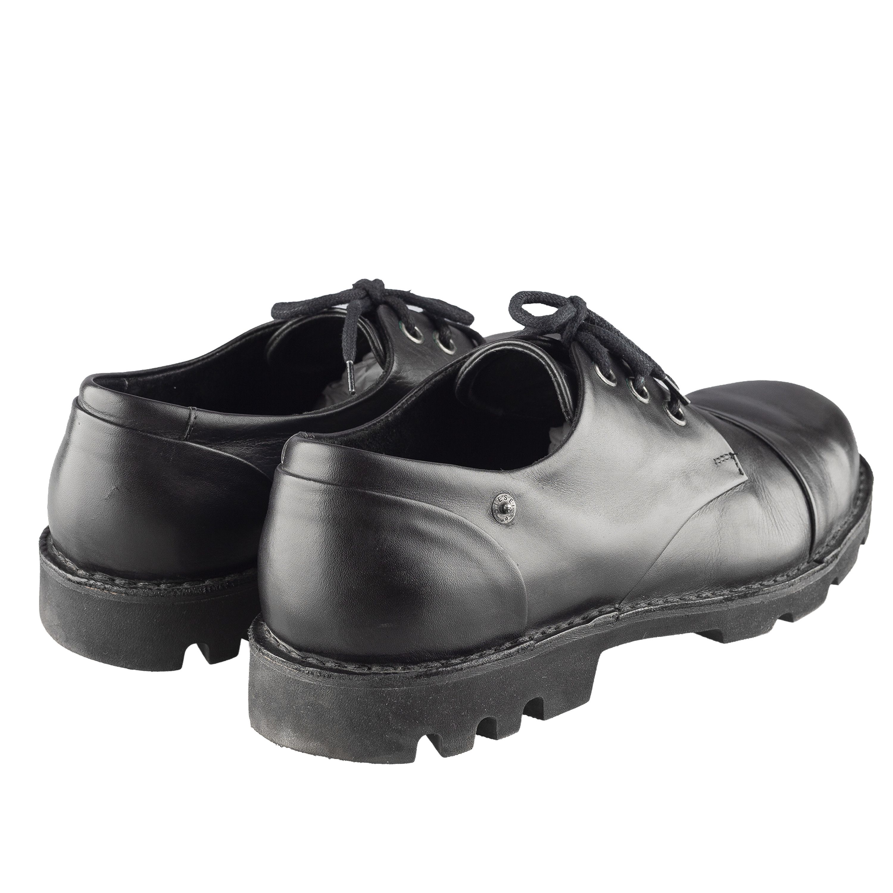 Diesel Diesel Hardkor Steel Low Black Leather Cap Toe Shoes Size US 12 / EU 45 - 4 Thumbnail