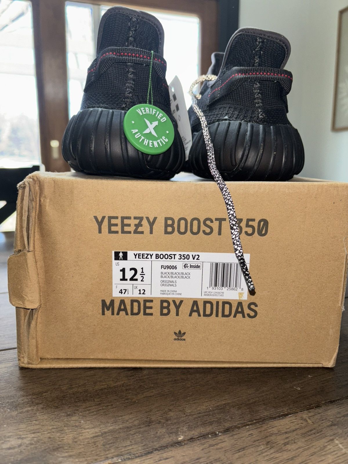 Adidas Adidas Yeezy 350 black non reflective Size US 12.5 / EU 45-46 - 5 Thumbnail