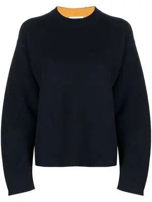 Jil Sander o1y1124 Wool Cashmere Blend Knitted in Blue Size US S / EU 44-46 / 1 - 1 Thumbnail