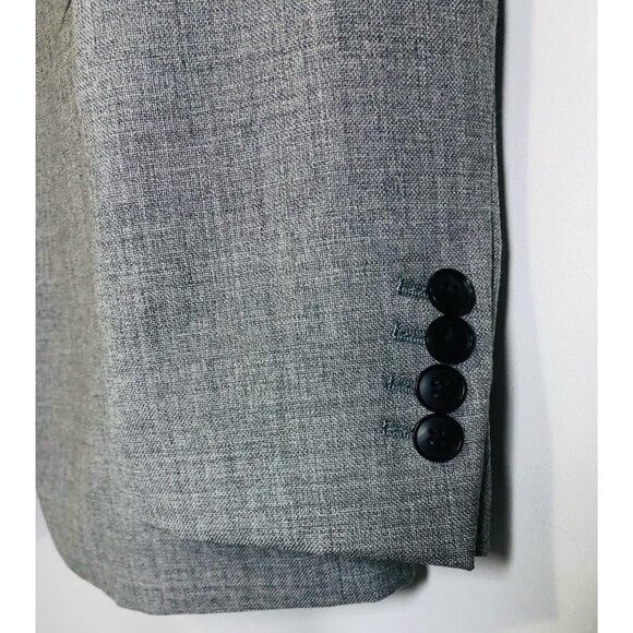 Reiss Reiss Mens Gray Peak Hopsack Woven Wool Blazer Suit Jacket S Size 40R - 6 Thumbnail