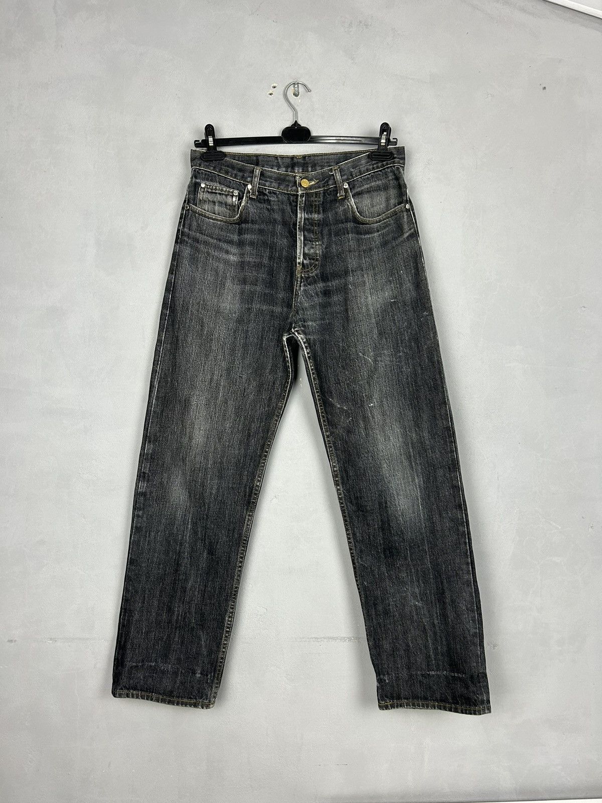 Japanese Brand Vintage Japanese Selvedge Denim Jeans Cinch Back Distressed Size US 31 - 8 Thumbnail