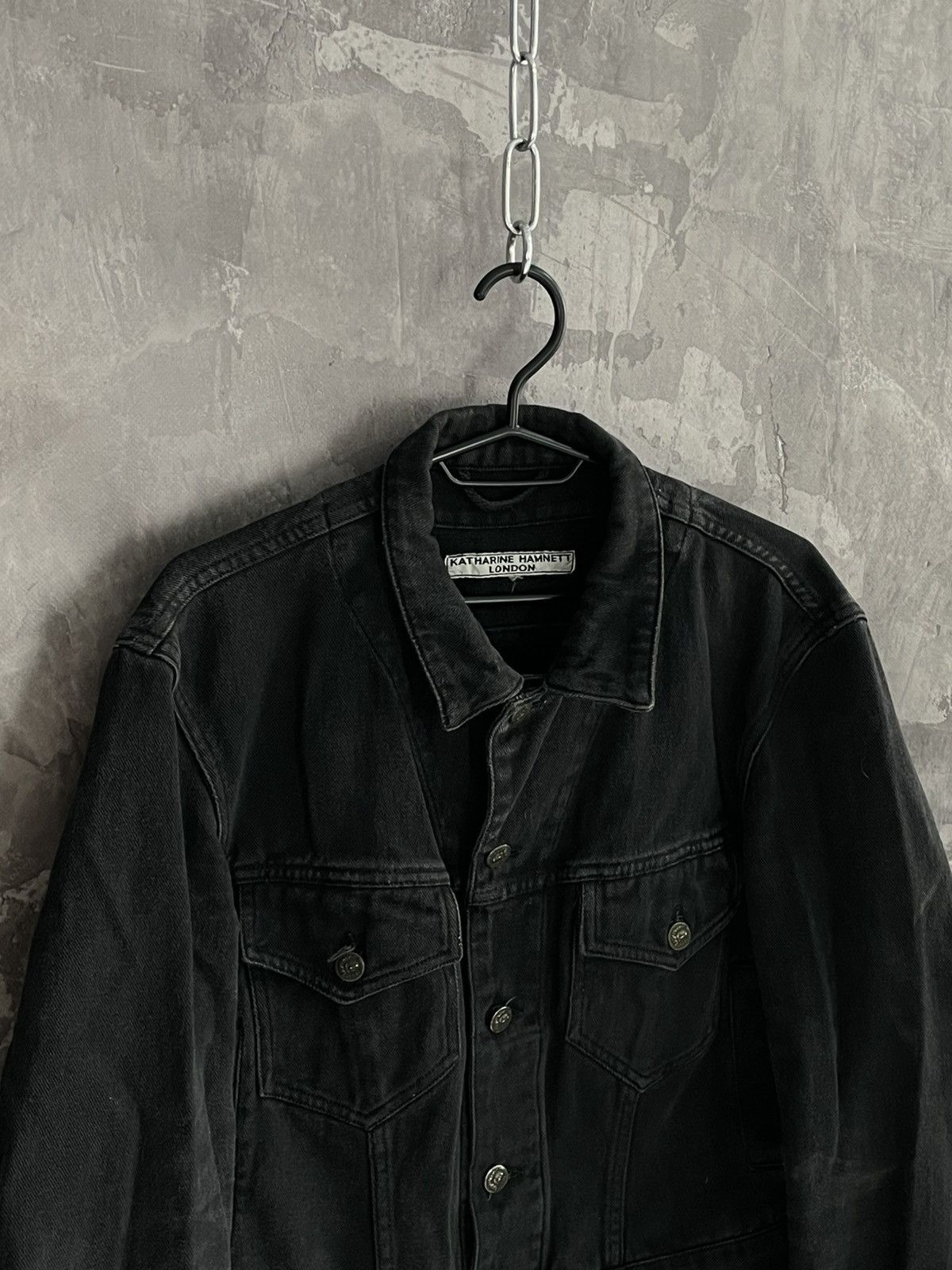 Japanese Brand × Katharine Hamnett London Vintage Katharine Hamnett London Denim Cropped Jacket Size M / US 6-8 / IT 42-44 - 7 Thumbnail