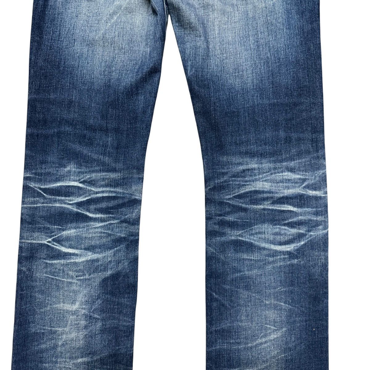 Tornado Mart Tornado Mart Acid Wash Denim Low Flare Jeans Size US 31 - 14 Thumbnail