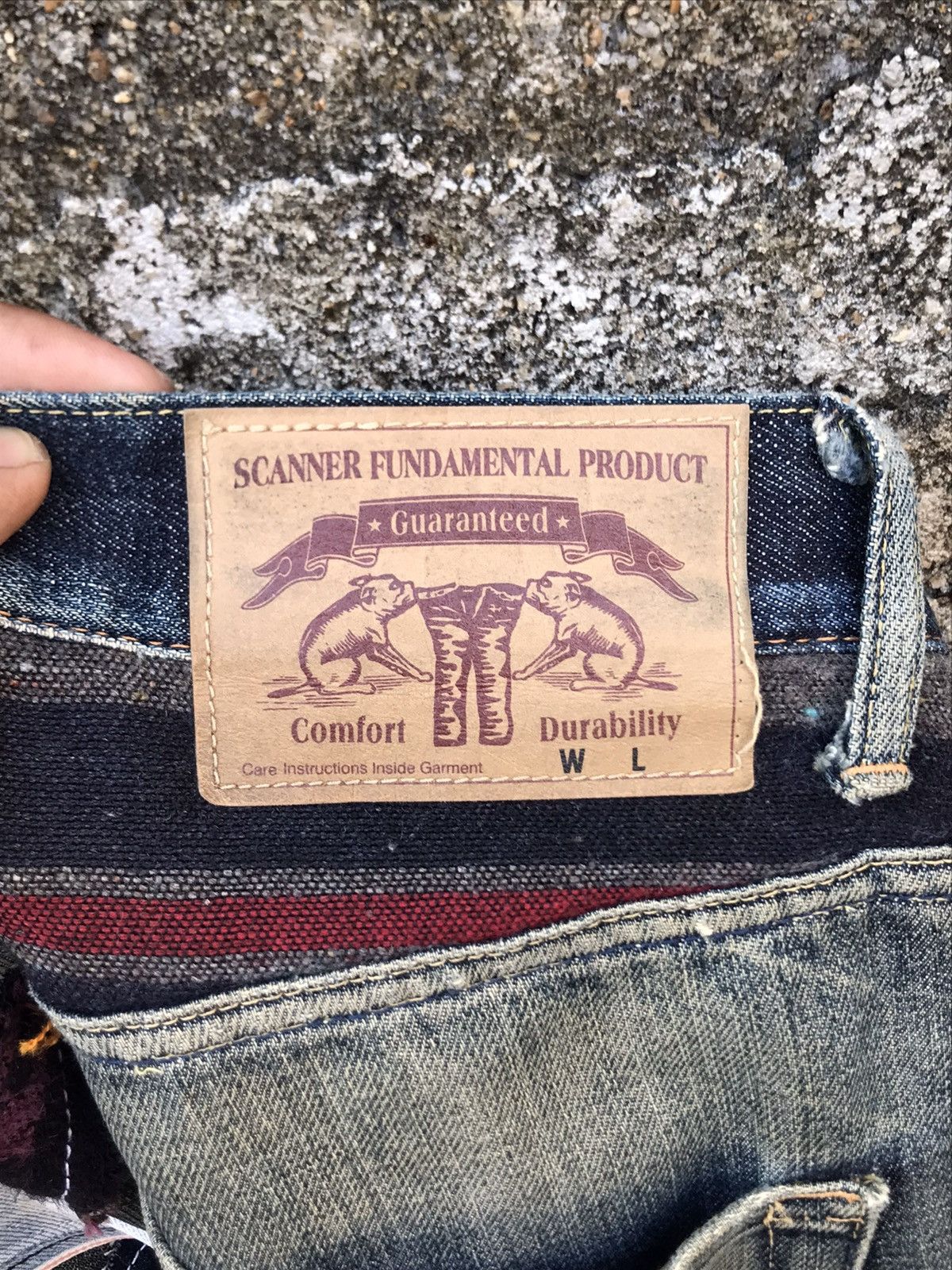 FDMTL ⚡️Japanese Brand Scanner Fundamental Crazy Patchwork Denim Size US 35 - 19 Thumbnail