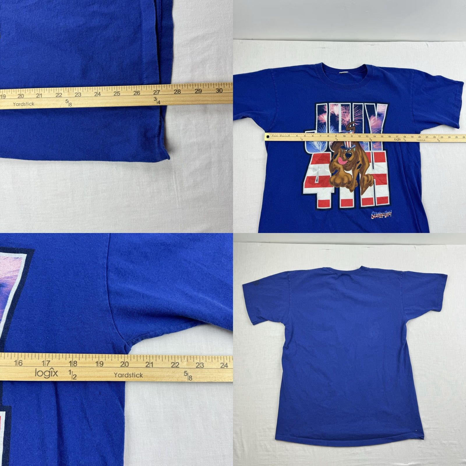 Vintage VINTAGE Scooby-Doo Shirt Adult Medium Blue 90s USA Indy 4th July Warner Bros. Mens Shirts T-Shirt Crew Neck Short Sleeve Regular Pattern Solid States Size US M / EU 48-50 / 2 - 8 Thumbnail