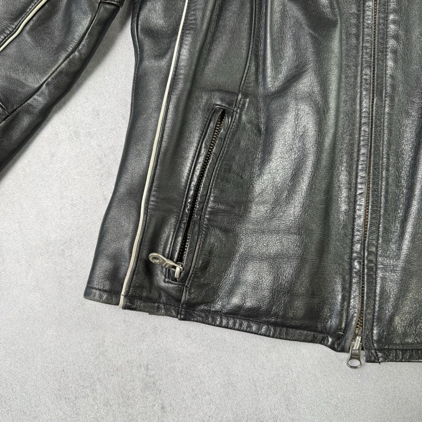 Harley Davidson Harley Davidson Leather Racing Jacket Women's Vintage Y2K Size XS / US 0-2 / IT 36-38 - 7 Thumbnail