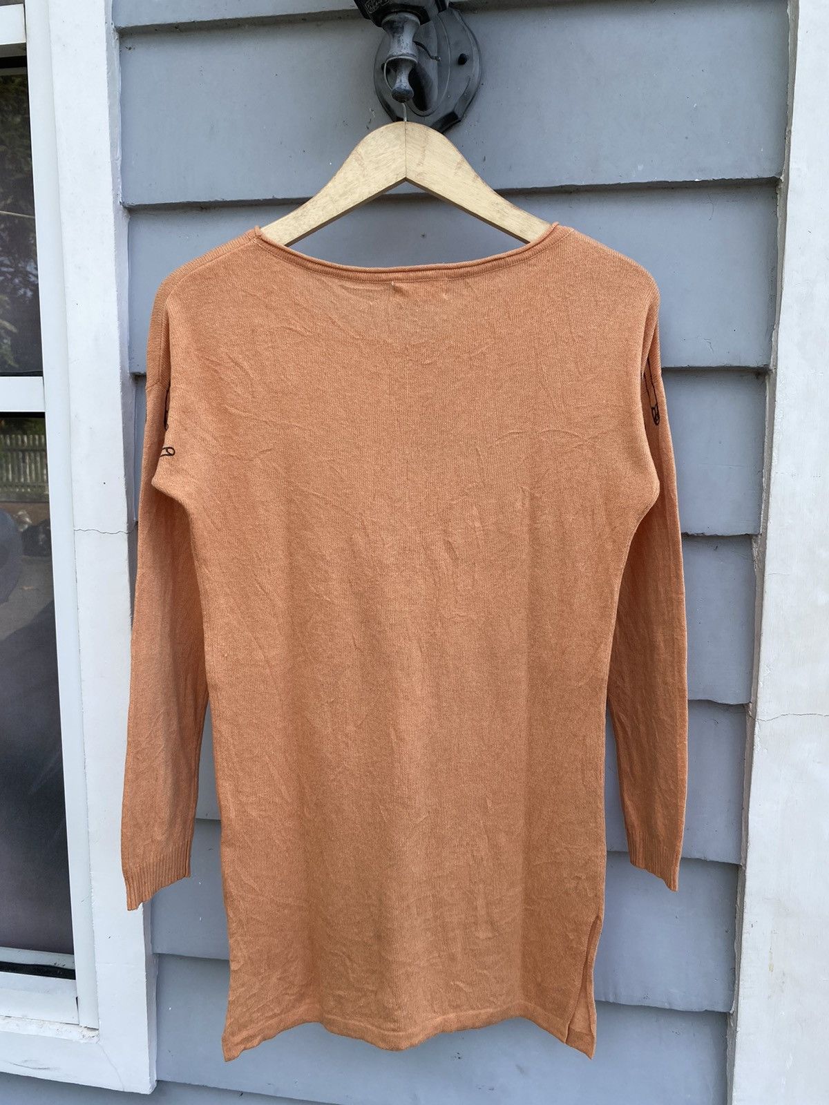 Japanese Brand Punk Revival Aesthetic Safety Pin Skull Knit Distressed Top Size ONE SIZE - 9 Thumbnail