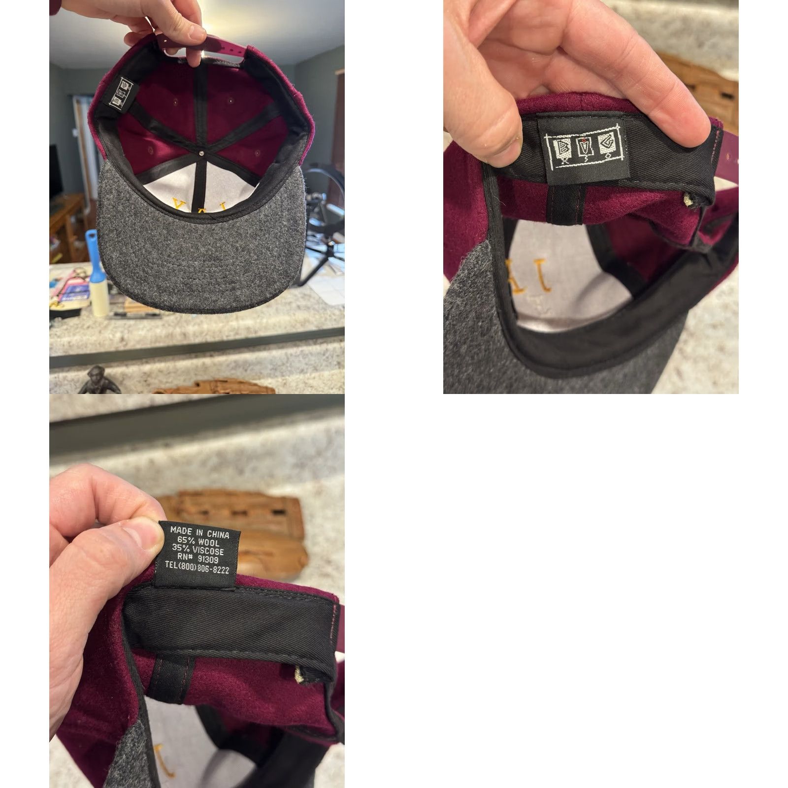 Vintage VINTAGE JAY FBI MOST WANTED 1997 SnapBack Hat Cap Wool Blend Burgundy Gray Rap Men One Size Burgundy Snapback 90s Hip Hop Mens Size ONE SIZE - 8 Thumbnail