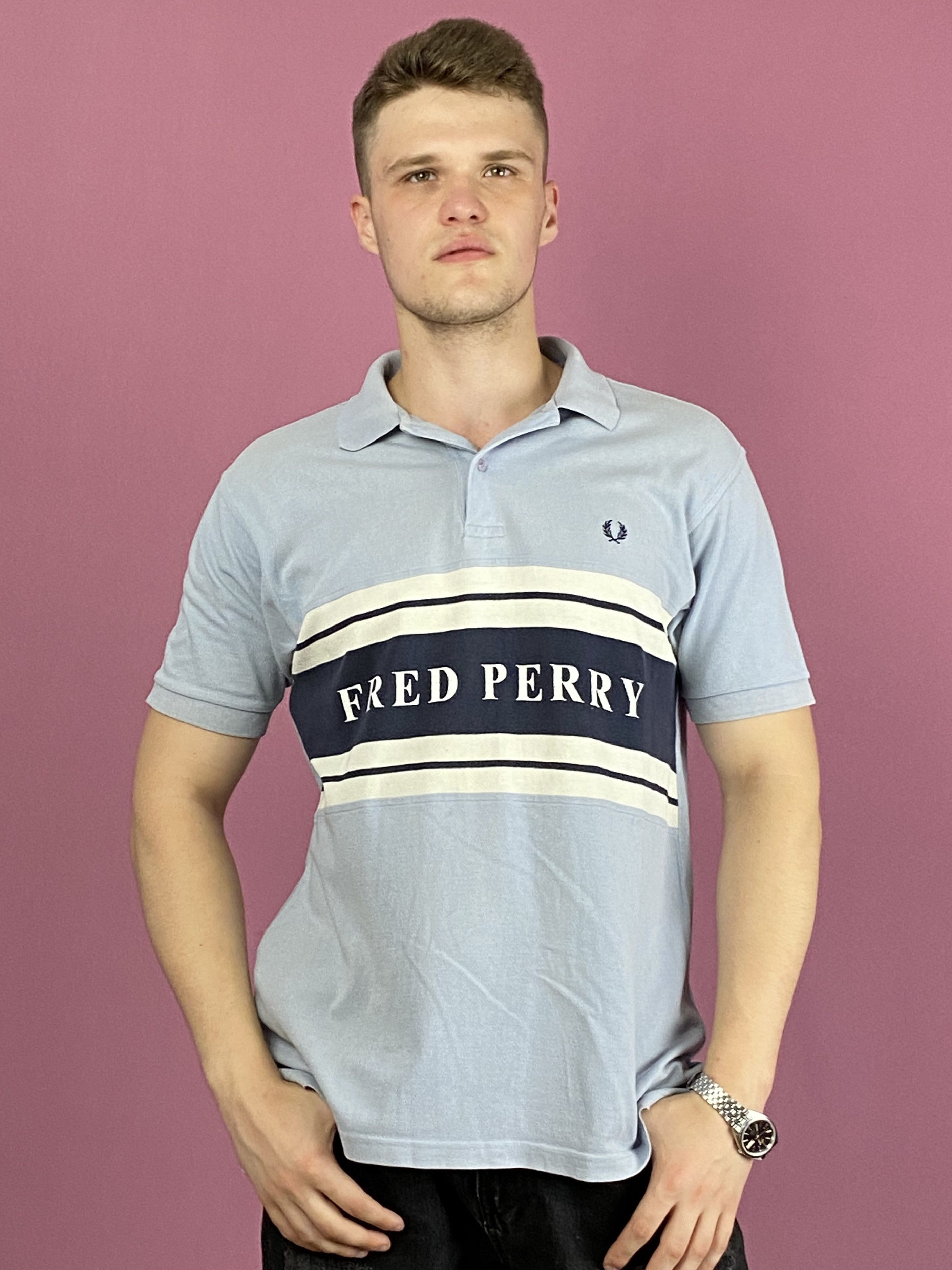 Fred Perry × Vintage Fred Perry Big Logo Vintage Men's Polo Shirt - Size L Size US L / EU 52-54 / 3 - 1 Thumbnail