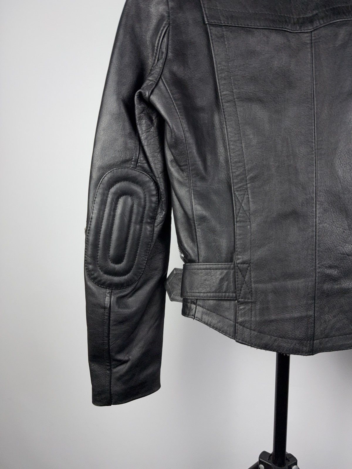 Leather Vintage Genuine Leather MOTO Bomber Jacket Rock Punk Rick Size S / US 4 / IT 40 - 15 Thumbnail