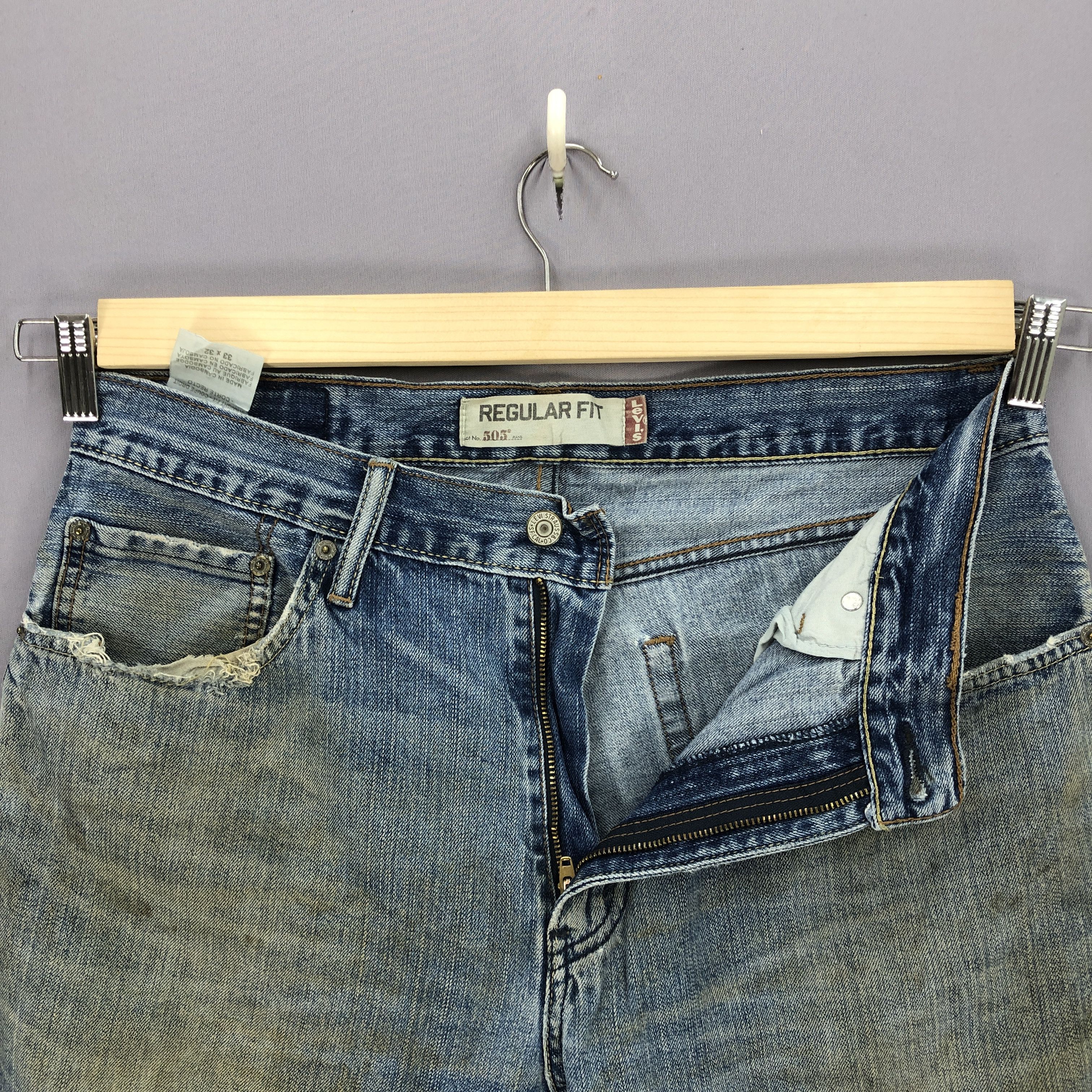 Levi's Vintage Distressed Levis 505 Jeans Levi's Faded Dirty Denim Size US 32 / EU 48 - 6 Thumbnail