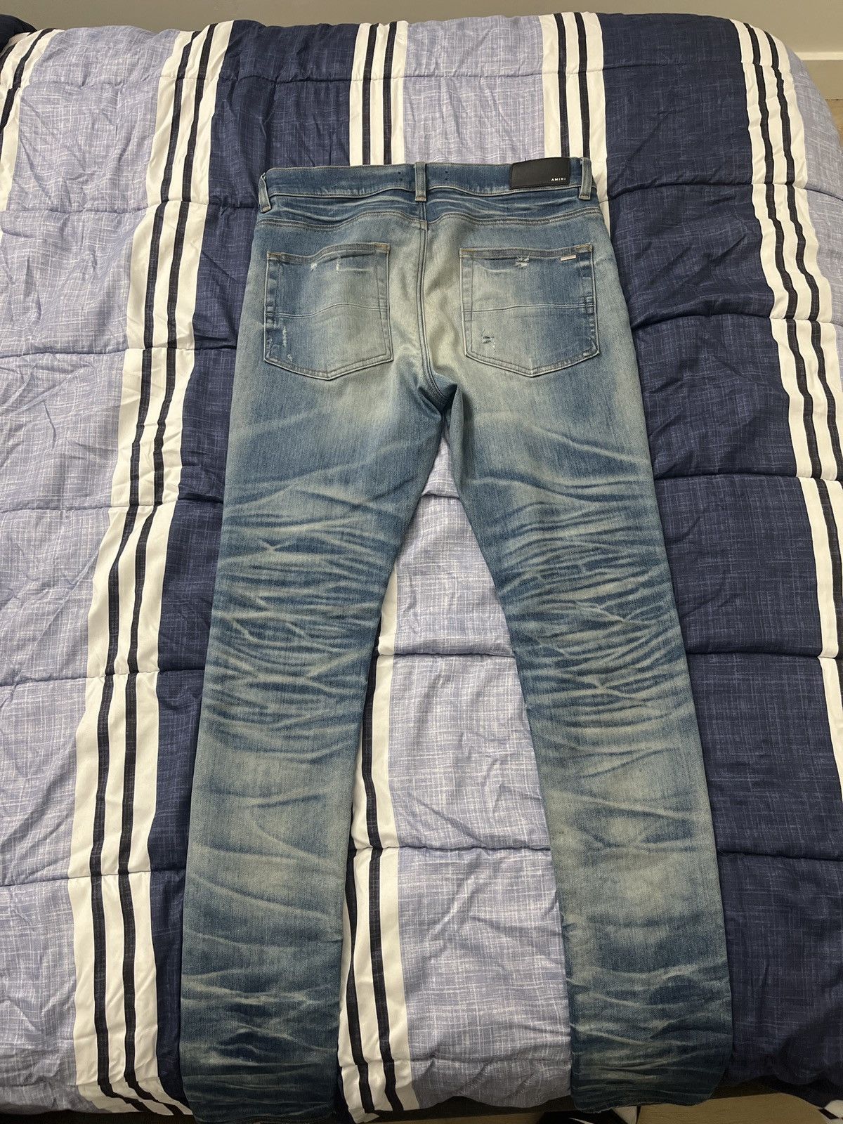 Amiri Amiri Stack Jeans: River Indigo Size 34 Size US 34 / EU 50 - 2 Thumbnail